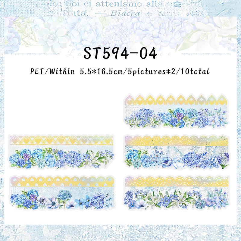 10PCS Lace Romance series sticker