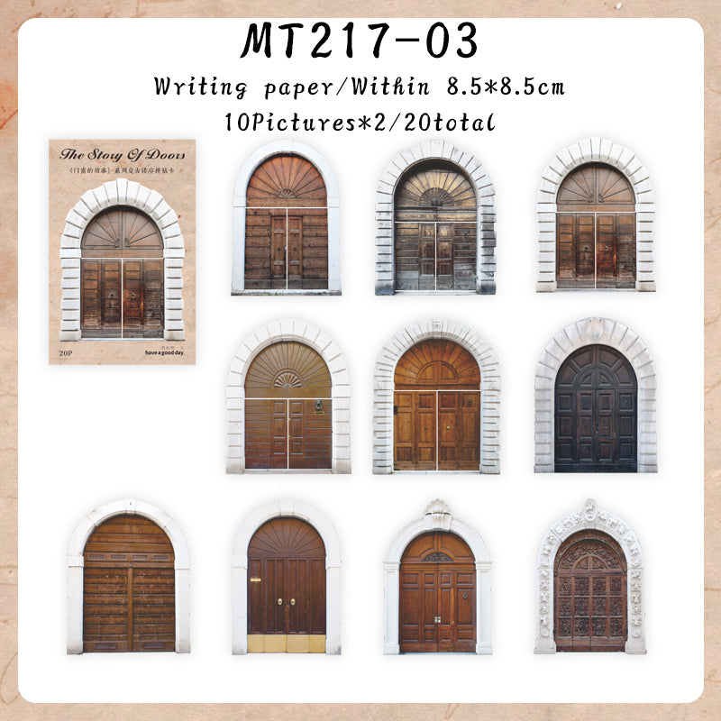 20PCS The story of doors and Windows series material paper