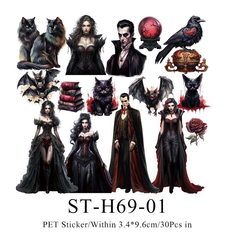 30PCS The Gothic vampire series sticker