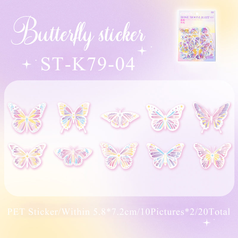 20PCS The Words of Butterfly Change series sticker