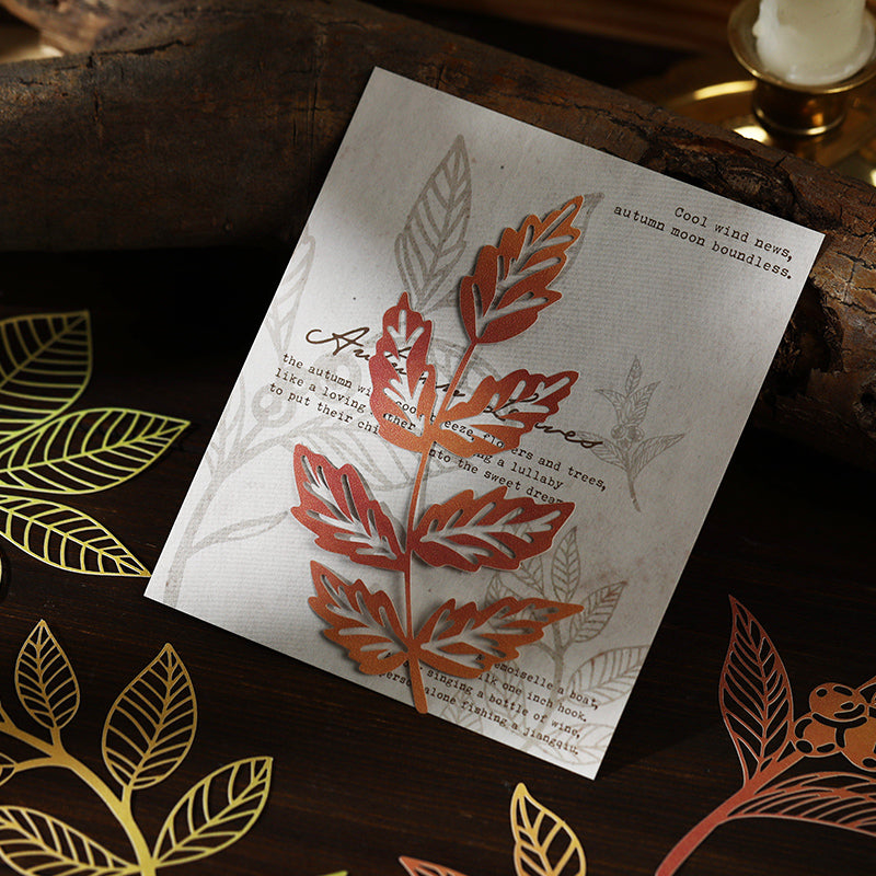 10PCS A fallen leaf series material paper