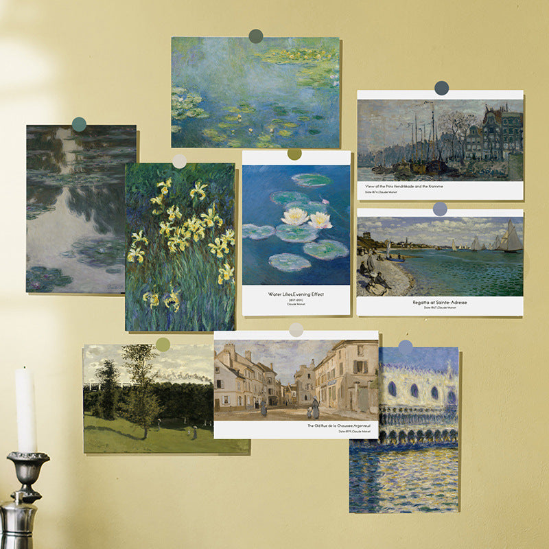 30PCS Monet Hazy Impression series postcard