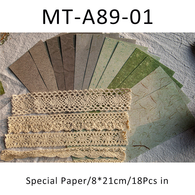 18PCS Saruo series material paper