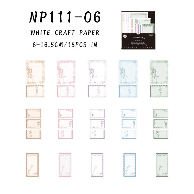 15PCS Time Messenger Series note paper