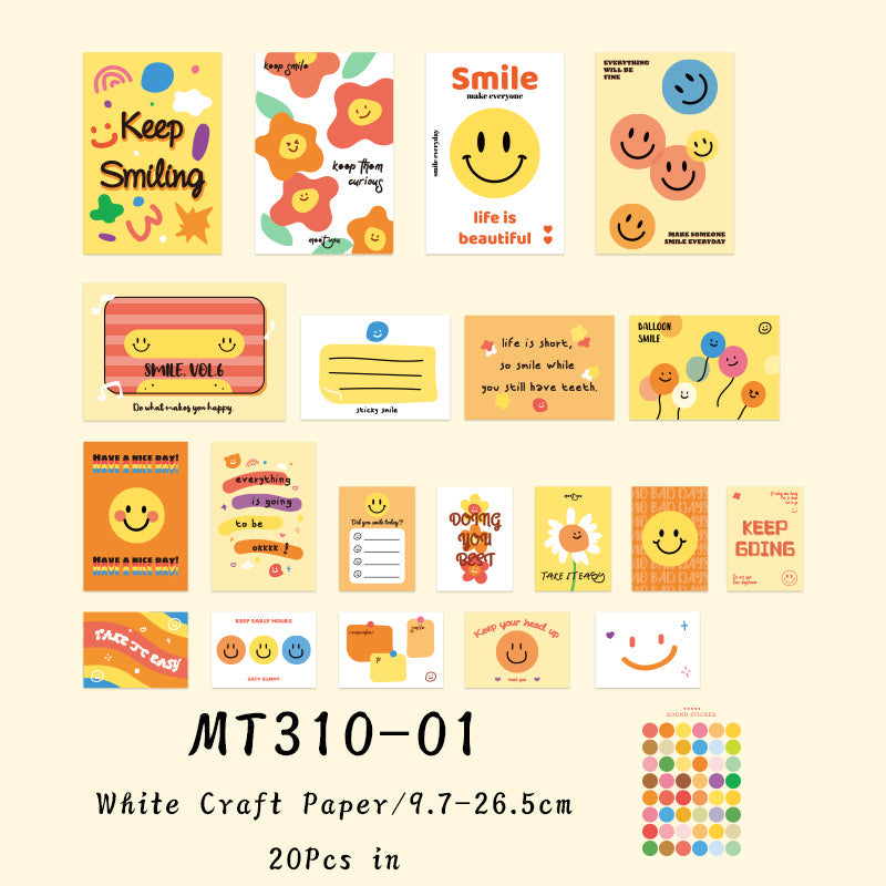 20PCS Become what you like series material paper