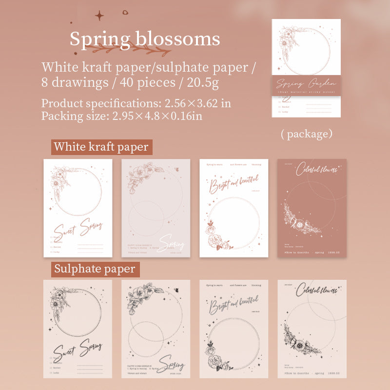 40PCS Spring Garden series note paper