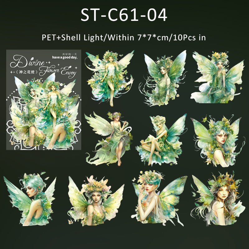 10PCS Divine Flower Envoy series sticker