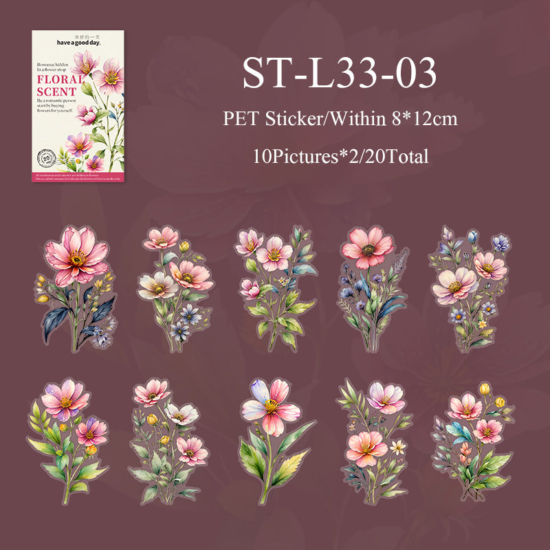 20PCS Floral Scent series sticker