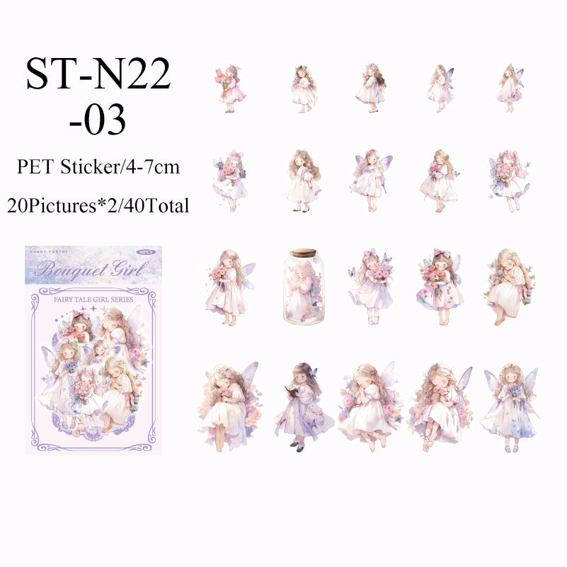 40PCS Fairy tale Girl series sticker