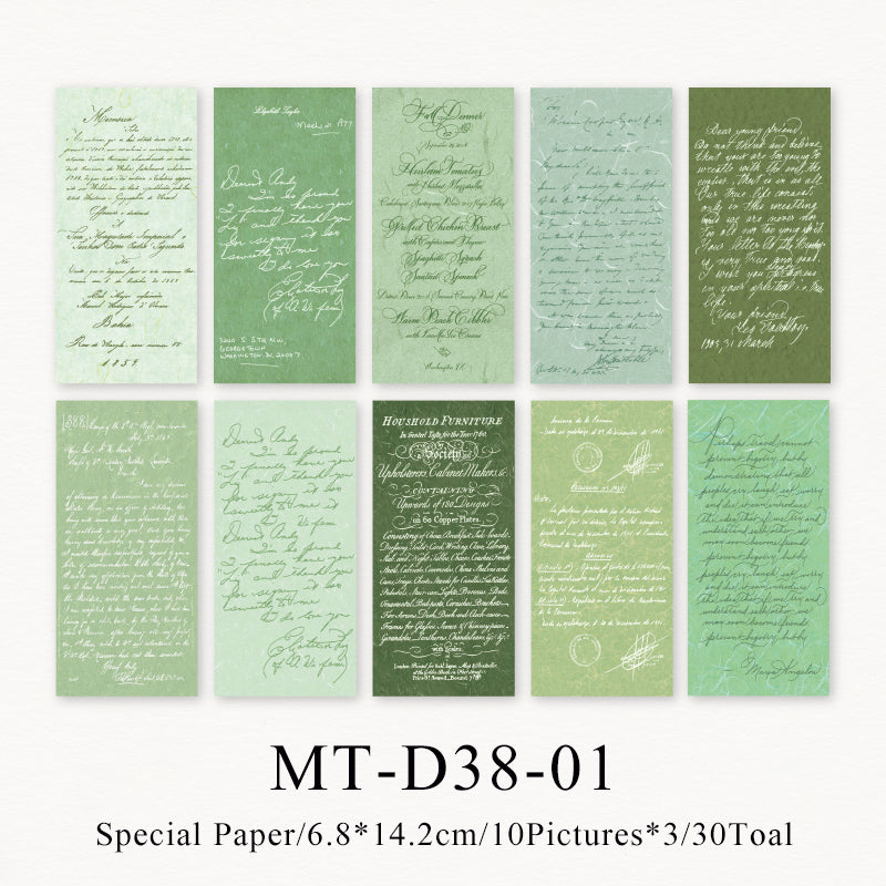 30PCS Tender Monologue series material paper