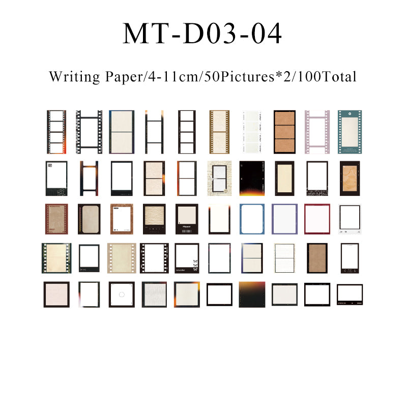 100PCS Recall prologue series material paper set