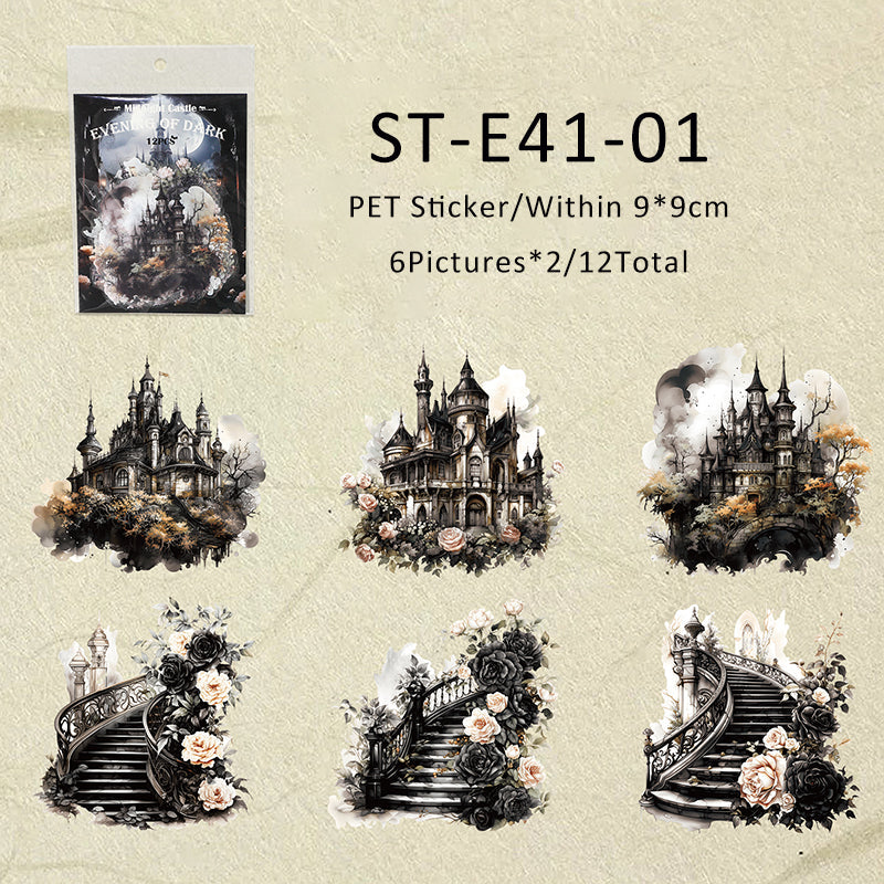 12PCS Midnight Castle Series sticker