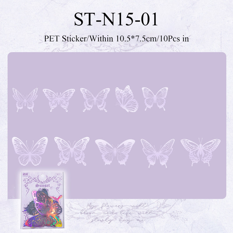 10PCS Star Butterfly series sticker