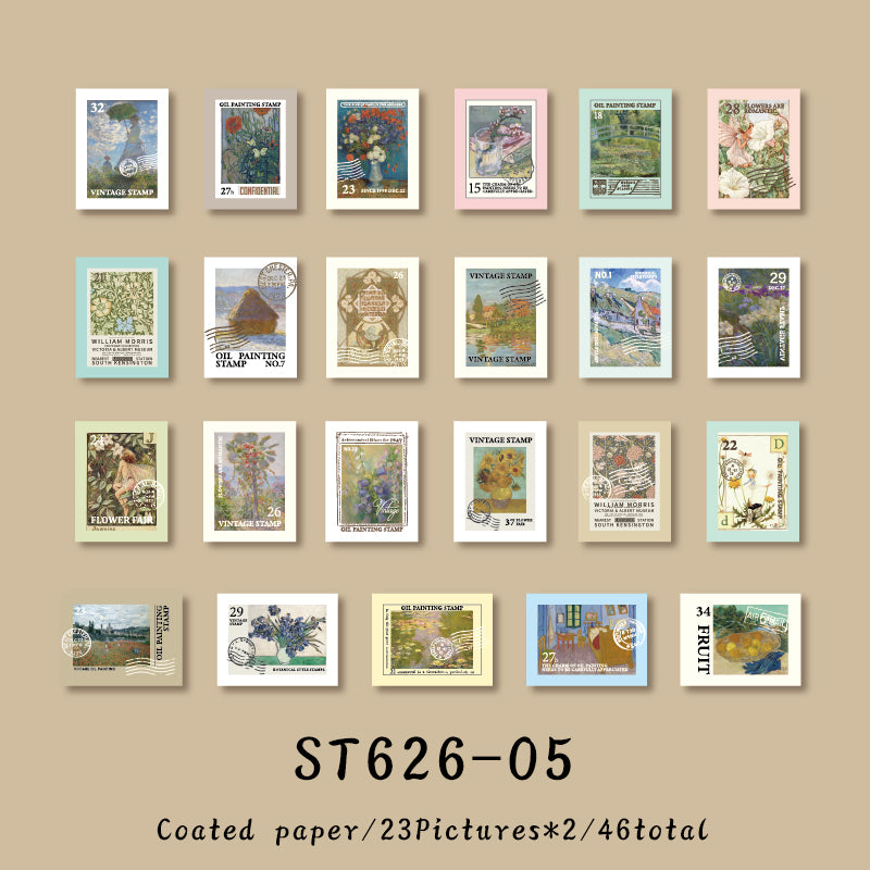 46PCS Old Post Office series sticker