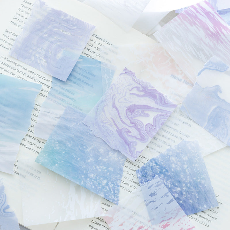 20PCS Half the dream water reflected series material paper