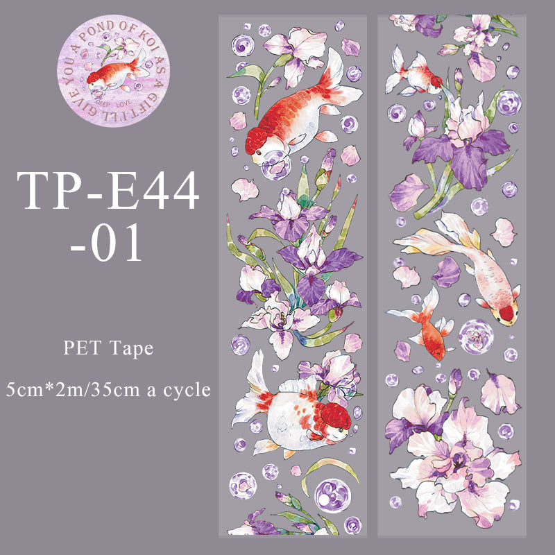 Give you a pool of koi series PET Tape