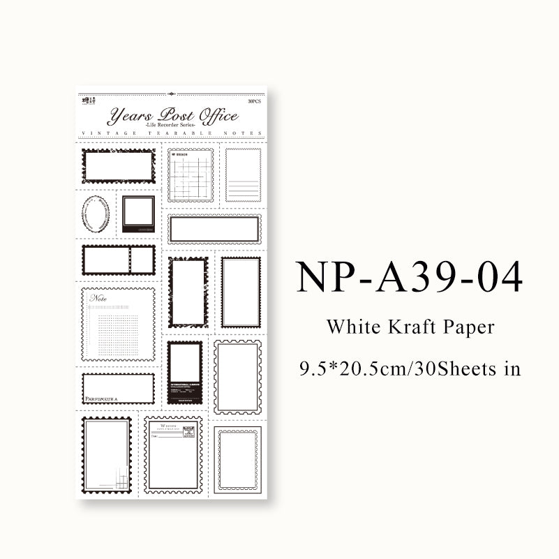 30PCS The Life Recorder Series note paper