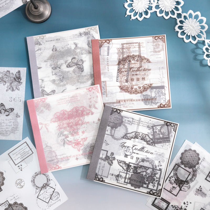 20PCS Lace set sequence series sticker book