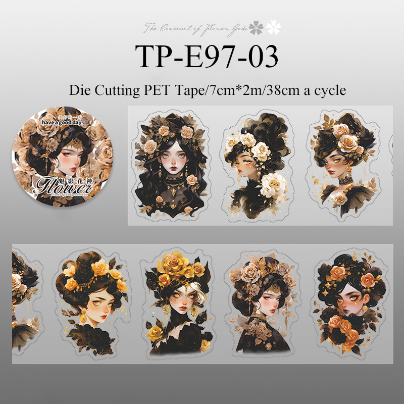 Flower God Covenant series Die Cutting PET Tape