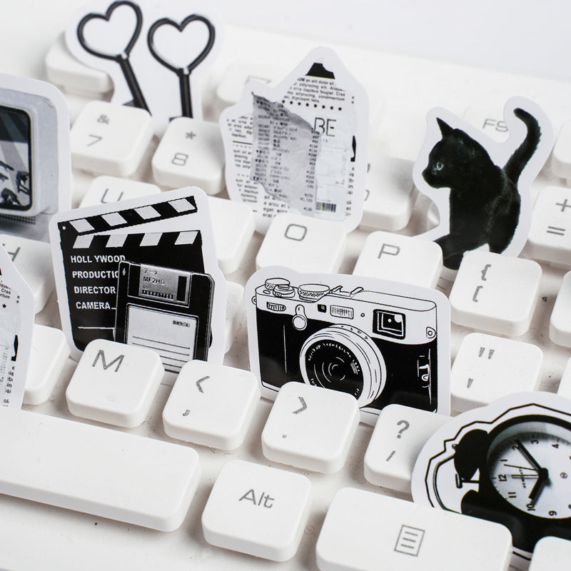 46PCS Between black and white series sticker