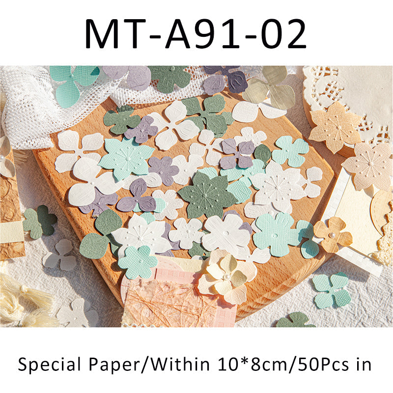 50PCS Berlin Flower series material paper