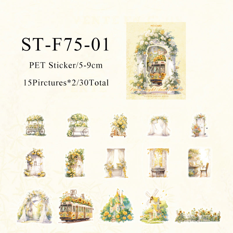 30PCS Flower Garden series sticker