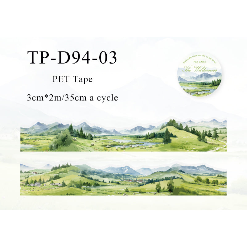 To the mountains and the sea series PET Tape