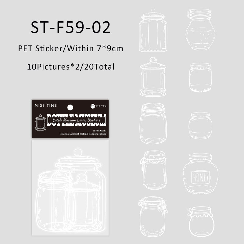 20PCS Bottle Museum Series sticker