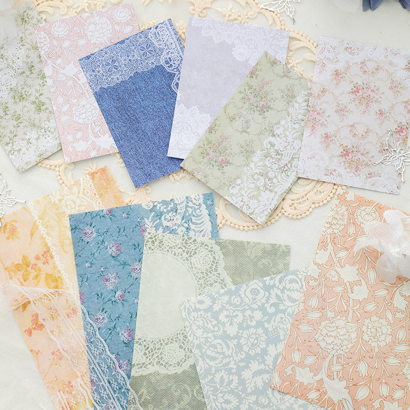 40PCS Lace movement series material paper set