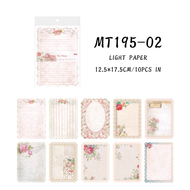 10PCS The Secret Language series material paper