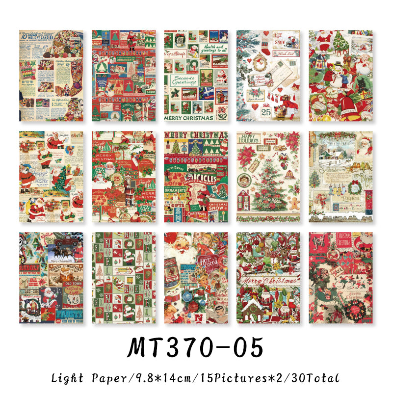 30PCS Christmas album series material paper