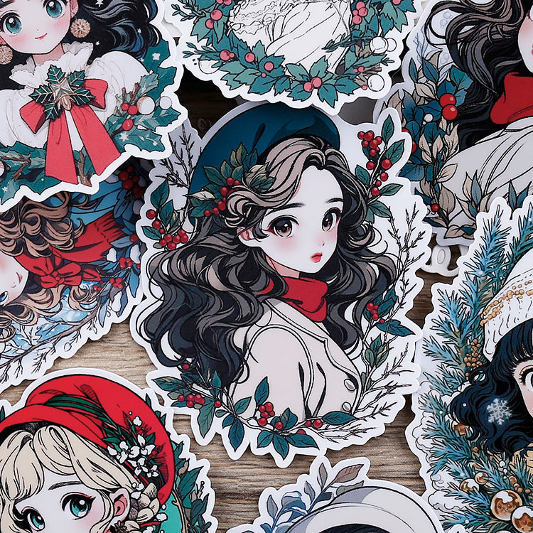 16PCS Christmas Girl Series sticker