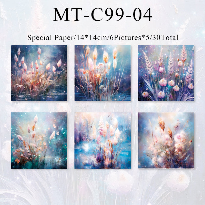 30PCS Love letter of starry sky series material paper