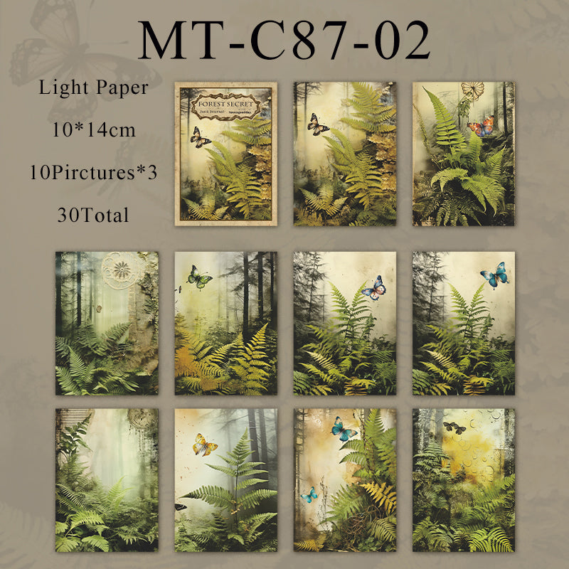 30PCS The Secret Forest series material paper