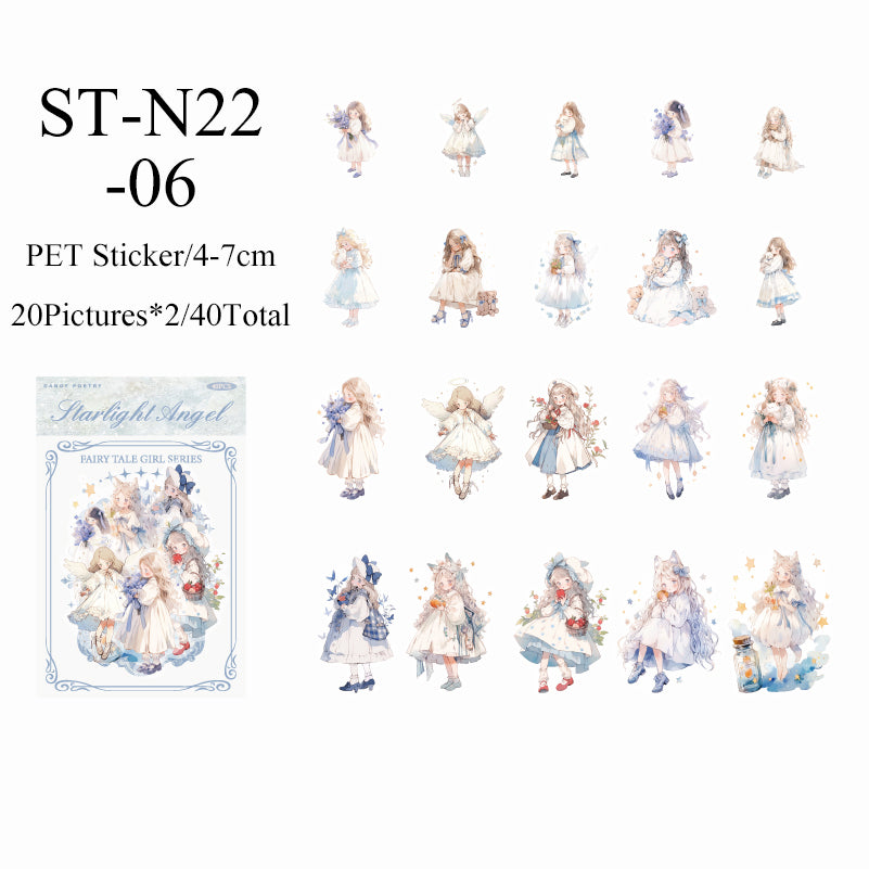 40PCS Fairy tale Girl series sticker