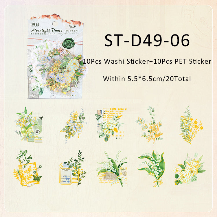 20PCS Time flower series sticker