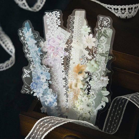 Flower Lace Long Strip Sticker