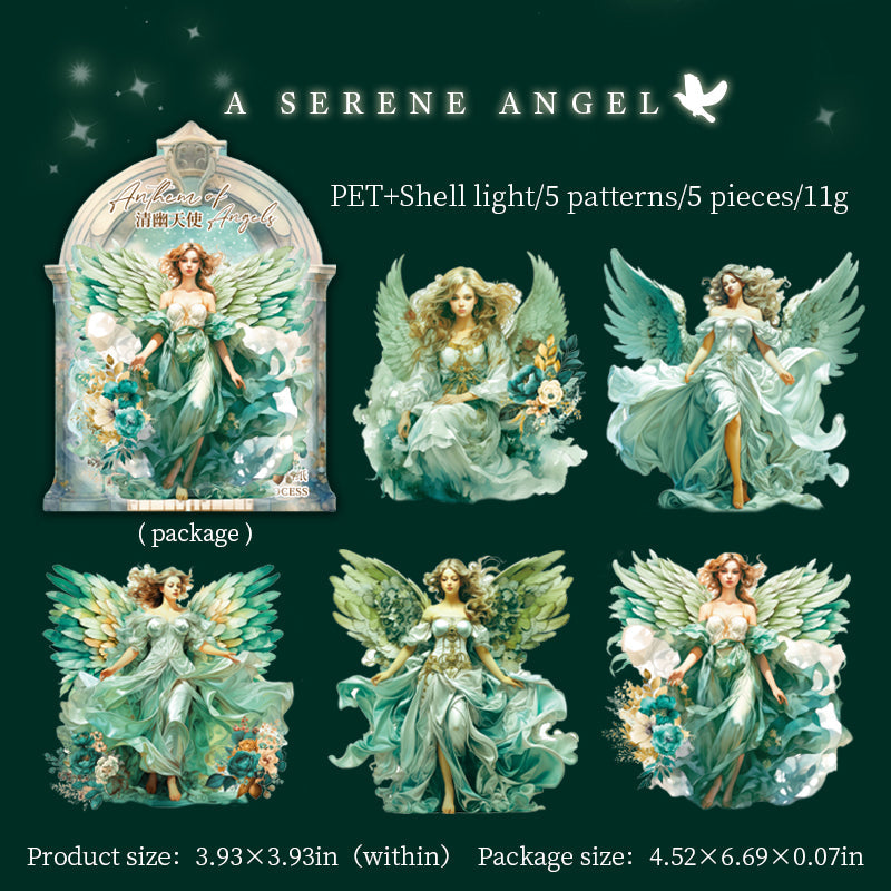 Seashell Light Angel Sticker