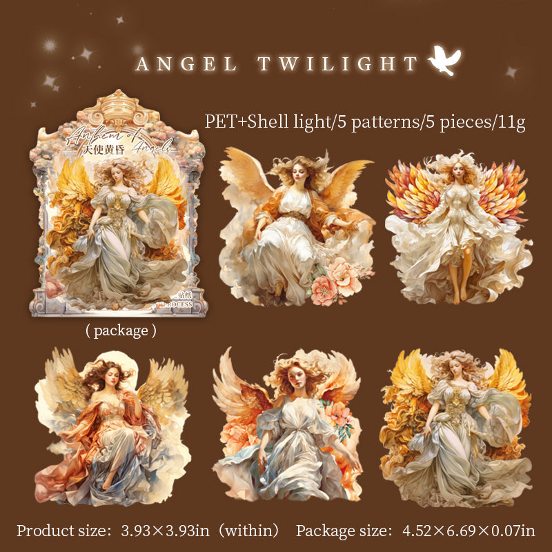 Seashell Light Angel Sticker