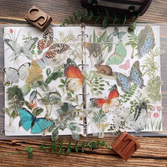 Large Size Nature Vellum Sticker 50PCS