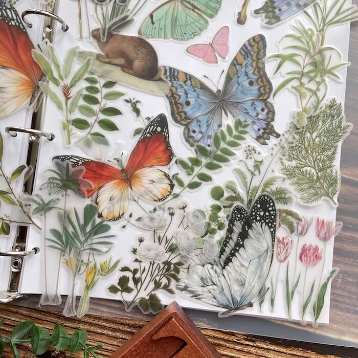 Large Size Nature Vellum Sticker 50PCS