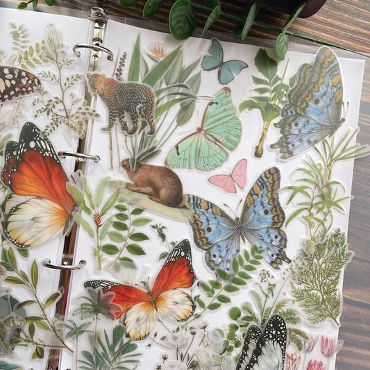 Large Size Nature Vellum Sticker 50PCS