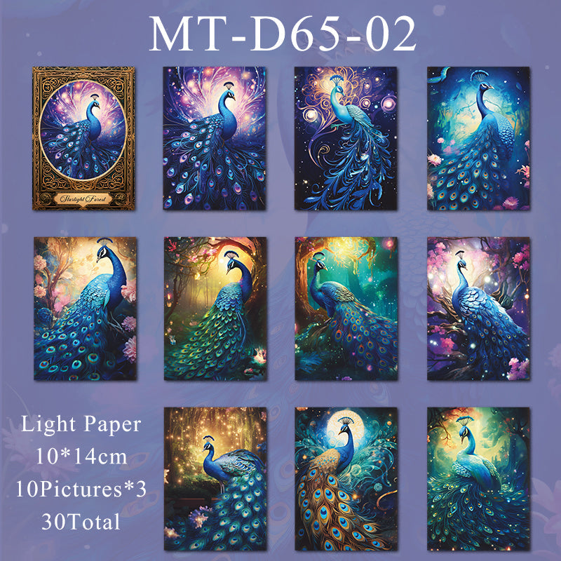 30PCS The Starlight Forest series material paper