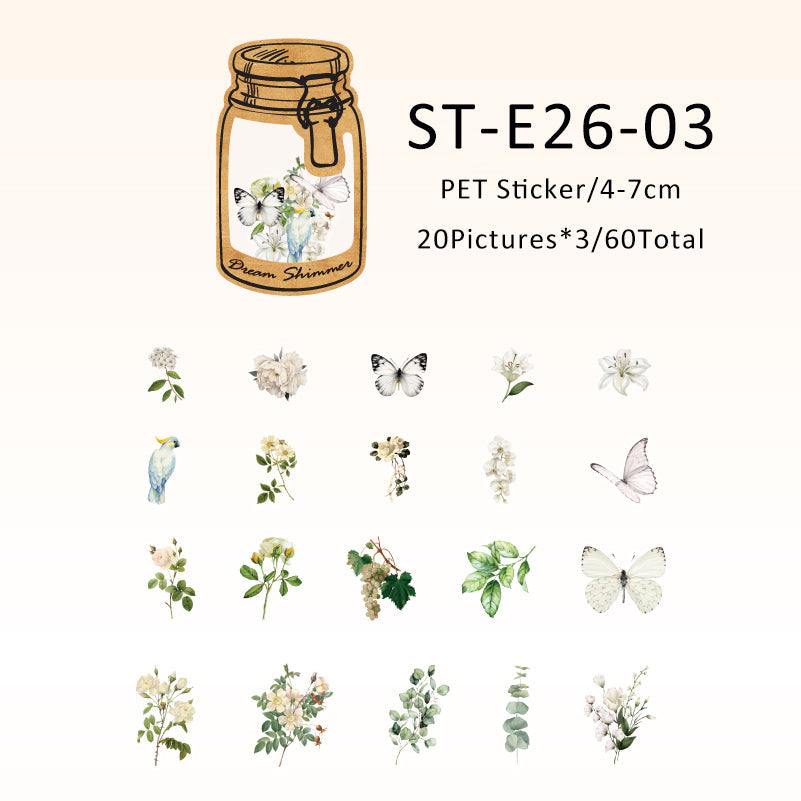 60PCS Nature everything in the bottle series sticker