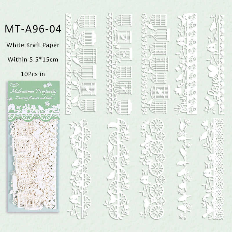 10PCS Midsummer boom series material paper