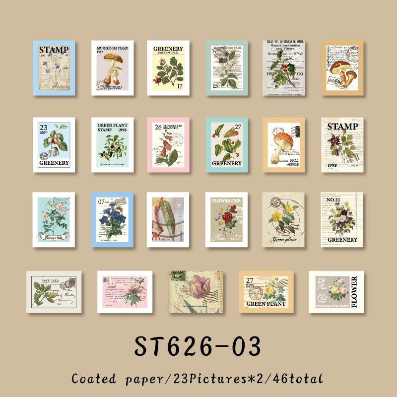 46PCS Old Post Office series sticker