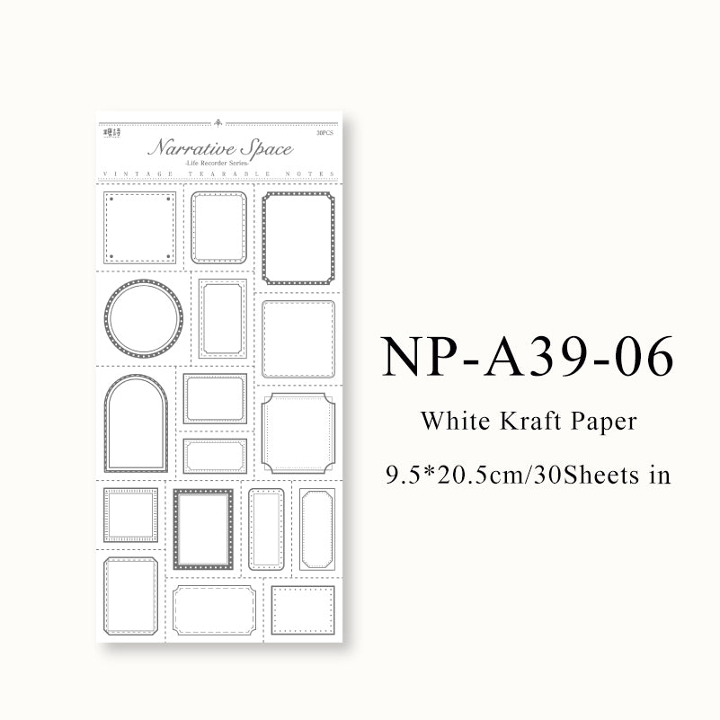 30PCS The Life Recorder Series note paper