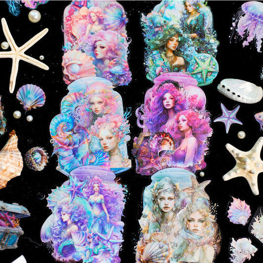 11PCS Deep sea shimmer series sticker