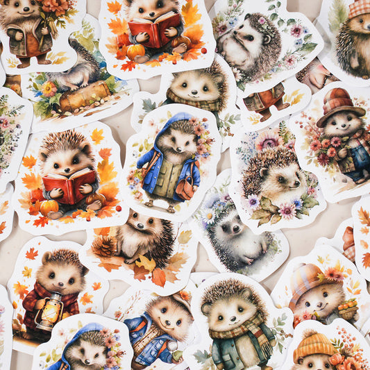 46PCS Hedgehog gardener sticker