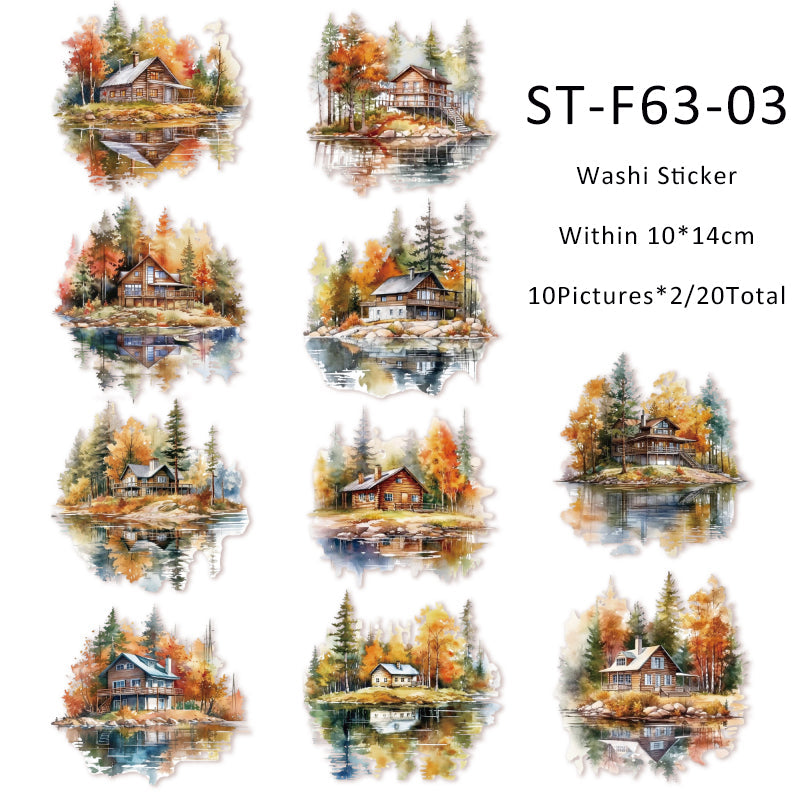 20PCS Four Seasons Cottage Series sticker